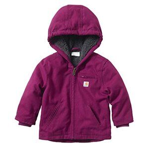 Carhartt Jacket Baby 6M Pink Canvas Sherpa Lined Toddler Infant Girls Coat